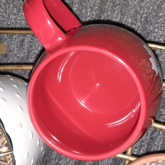 Tim Hortons 2020 Irredecent Cherry Red Mug with Maple Leaf - Picture 3 of 4